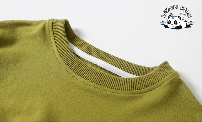 LEZONKIDS - Conjunto de roupas femininas personalizáveis com capuz e calças de jogging para crianças, conjunto de duas peças impressas para uso casual